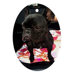 French Bulldog Sitting Oval Ornament by StuffOrSomething