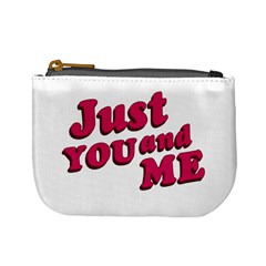 Just You And Me Typographic Statement Design Coin Change Purse by dflcprints