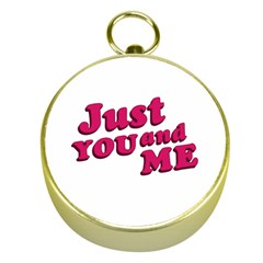 Just You And Me Typographic Statement Design Gold Compass by dflcprints