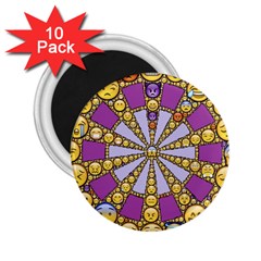 Circle Of Emotions 2 25  Button Magnet (10 Pack) by FunWithFibro