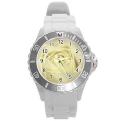  Cream Rose Plastic Sport Watch (large) by Colorfulart23