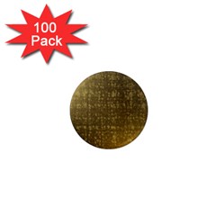 Gold 1  Mini Button Magnet (100 Pack) by Colorfulart23