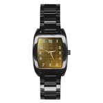 Gold Stainless Steel Barrel Watch Front