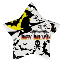 Happy Halloween Collage Star Ornament (two Sides) by StuffOrSomething