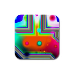 Crossroads Of Awakening, Abstract Rainbow Doorway  Drink Coasters 4 Pack (square) by DianeClancy