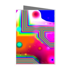 Crossroads Of Awakening, Abstract Rainbow Doorway  Mini Greeting Card (8 Pack) by DianeClancy