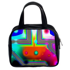 Crossroads Of Awakening, Abstract Rainbow Doorway  Classic Handbag (two Sides) by DianeClancy