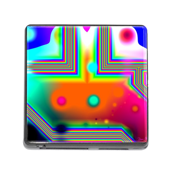 Crossroads Of Awakening, Abstract Rainbow Doorway  Memory Card Reader with Storage (Square)