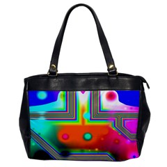 Crossroads Of Awakening, Abstract Rainbow Doorway  Oversize Office Handbag (one Side) by DianeClancy