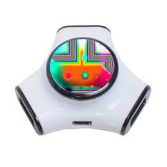 Crossroads Of Awakening, Abstract Rainbow Doorway  3 Port Usb Hub by DianeClancy