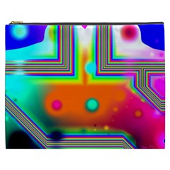 Crossroads Of Awakening, Abstract Rainbow Doorway  Cosmetic Bag (xxxl) by DianeClancy