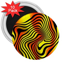 Colored Zebra 3  Button Magnet (10 Pack) by Colorfulart23