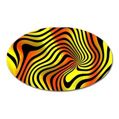 Colored Zebra Magnet (oval) by Colorfulart23