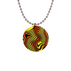 Colored Zebra Button Necklace by Colorfulart23