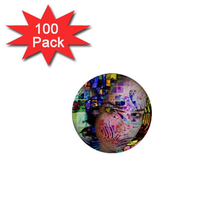 Artistic Confusion Of Brain Fog 1  Mini Button Magnet (100 pack)