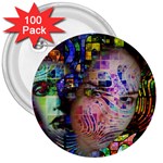 Artistic Confusion Of Brain Fog 3  Button (100 pack)