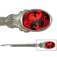 Yin Yang Dragons Red And Black Letter Opener by JeffBartels