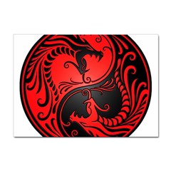 Yin Yang Dragons Red And Black A4 Sticker 10 Pack by JeffBartels