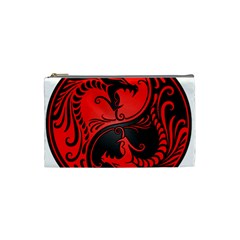 Yin Yang Dragons Red And Black Cosmetic Bag (small) by JeffBartels