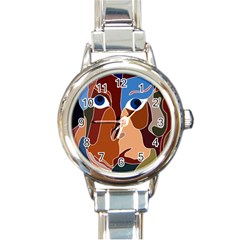 Abstract God Round Italian Charm Watch