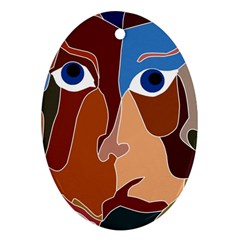 Abstract God Oval Ornament (two Sides) by AlfredFoxArt