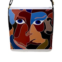 Abstract God Flap Closure Messenger Bag (large) by AlfredFoxArt