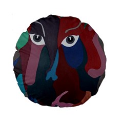 Abstract God Pastel 15  Premium Round Cushion  by AlfredFoxArt