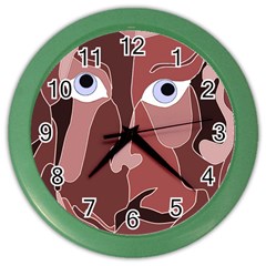 Abstract God Lilac Wall Clock (color)