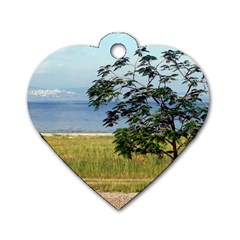 Sea Of Galilee Dog Tag Heart (one Sided)  by AlfredFoxArt