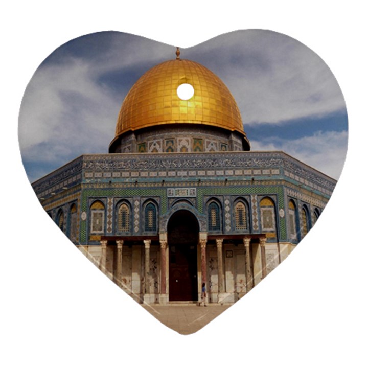 The Dome Of The Rock  Heart Ornament (Two Sides)