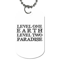 Level One Earth Dog Tag (two-sided)  by AlfredFoxArt