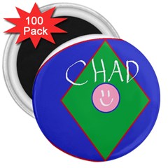 Chadart 3  Button Magnet (100 Pack)