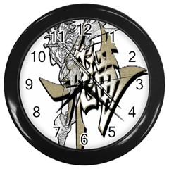 The Flying Dragon Wall Clock (black) by Viewtifuldrew