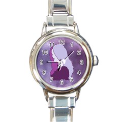 Profile Of Pain Round Italian Charm Watch by FunWithFibro