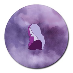 Profile Of Pain 8  Mouse Pad (round) by FunWithFibro