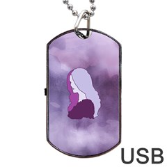 Profile Of Pain Dog Tag Usb Flash Drive by FunWithFibro