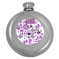 Fms Mash Up Hip Flask (round) by FunWithFibro
