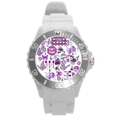 Fms Mash Up Plastic Sport Watch (large) by FunWithFibro