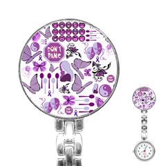 Fms Mash Up Stainless Steel Nurses Watch by FunWithFibro