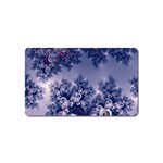 Pink and Blue Morning Frost Fractal Magnet (Name Card) Front