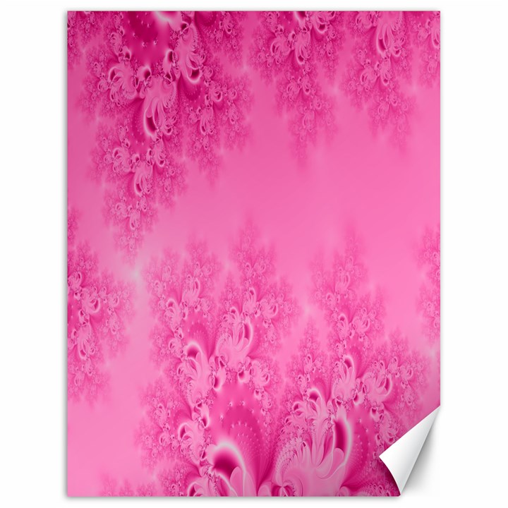 Soft Pink Frost of Morning Fractal Canvas 18  x 24  (Unframed)