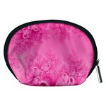 Soft Pink Frost of Morning Fractal Accessory Pouch (Medium) Back
