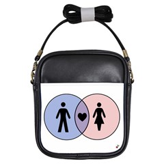 Boy + Girl = Heart Girl s Sling Bag by CrackedRadish