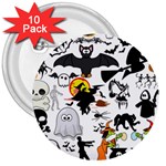 Halloween Mashup 3  Button (10 pack) Front