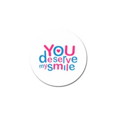 You Deserve My Smile Typographic Design Love Quote Golf Ball Marker 4 Pack by dflcprints