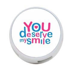 You Deserve My Smile Typographic Design Love Quote 4-port Usb Hub (one Side) by dflcprints