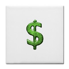 Grunge Style Money Sign Symbol Illustration Ceramic Tile