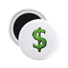 Grunge Style Money Sign Symbol Illustration 2 25  Button Magnet by dflcprints