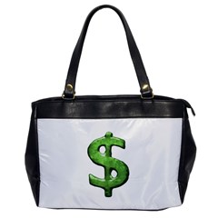 Grunge Style Money Sign Symbol Illustration Oversize Office Handbag (one Side)