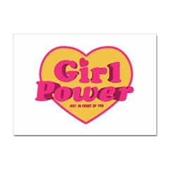 Girl Power Heart Shaped Typographic Design Quote A4 Sticker 10 Pack by dflcprints